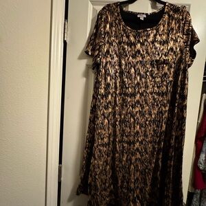 LuLaRoe Black and Gold Elegant Dress